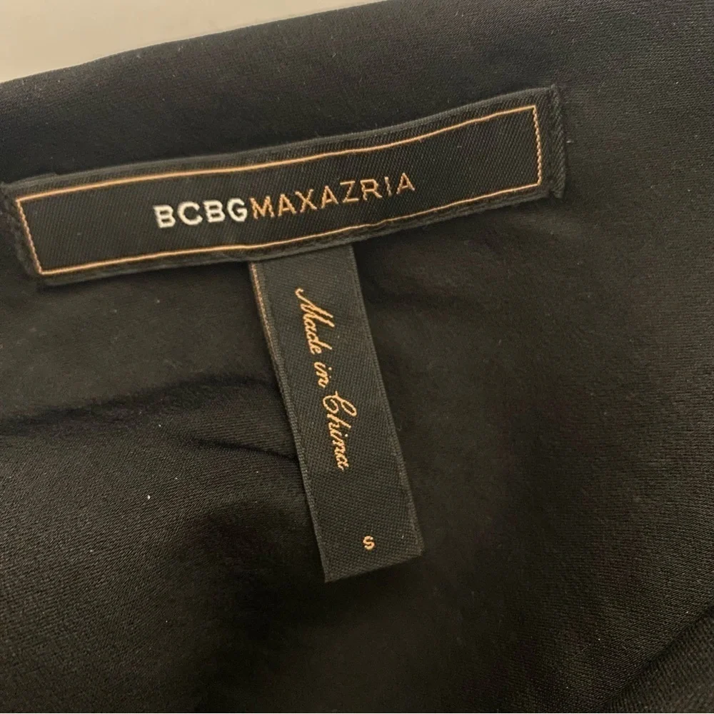 BCBGMaxAzria || Puff Sleeve Open Back Mini Dress Going Out‎ Party Black Small